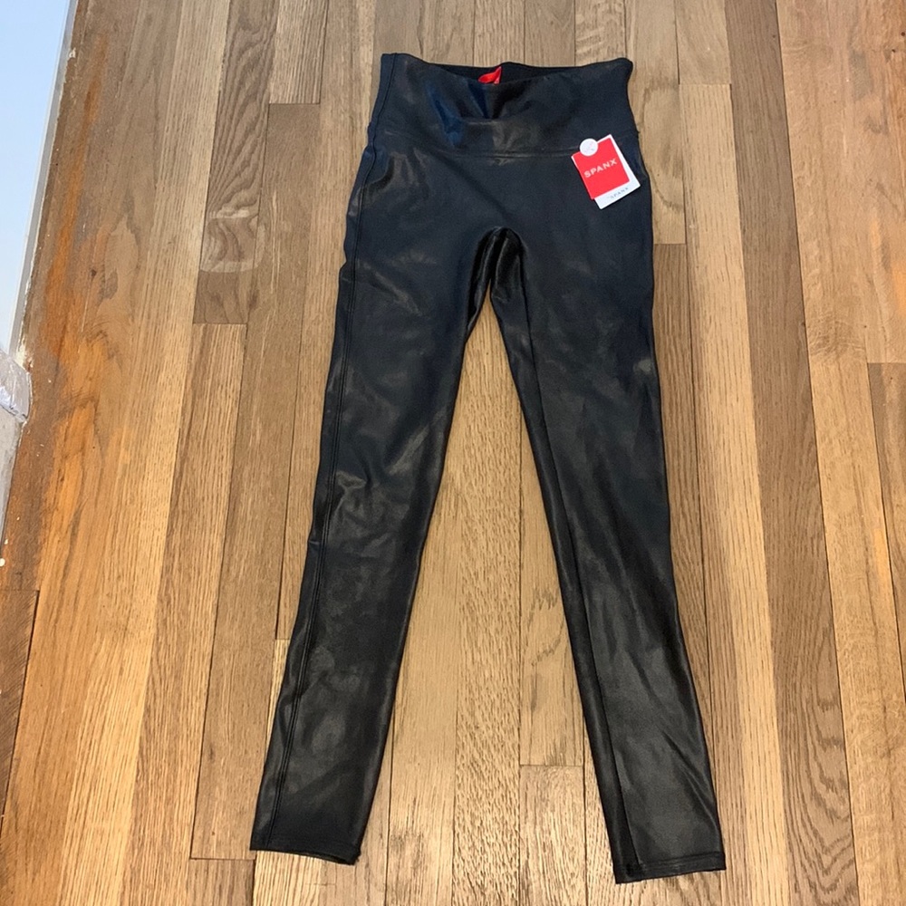 Petite Large Faux Leather Spanx
